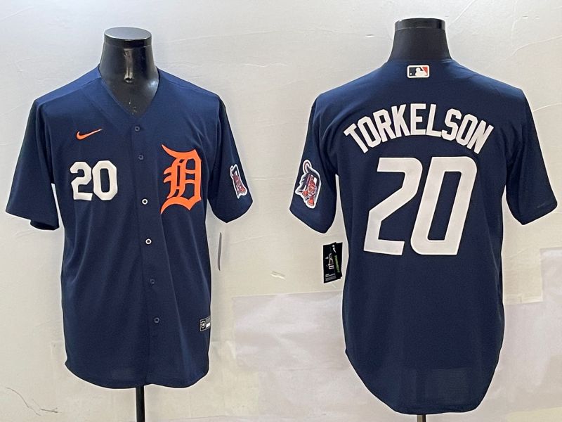 Men Detroit Tigers #20 Torkelson Drak Blue Game 2025 Nike MLB Jersey style 3112->detroit tigers->MLB Jersey